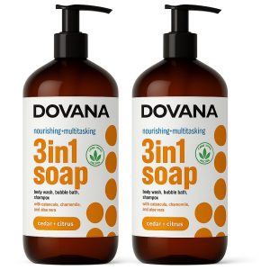 DOVANA Soap, Body Wash, Bubble Bath, Shampoo | Cedar and Citrus