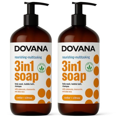 DOVANA Soap, Body Wash, Bubble Bath, Shampoo | Cedar and Citrus