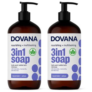 DOVANA Soap, Body Wash, Bubble Bath, Shampoo | Lavender and Aloe