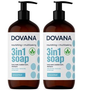 DOVANA Soap, Body Wash, Bubble Bath, Shampoo | Unscented
