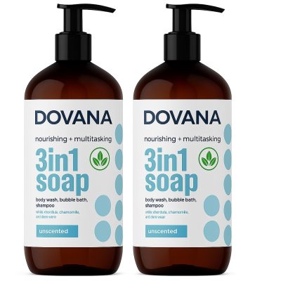DOVANA Soap, Body Wash, Bubble Bath, Shampoo | Unscented