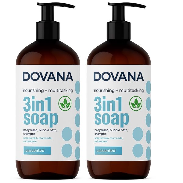 DOVANA Soap, Body Wash, Bubble Bath, Shampoo | Unscented