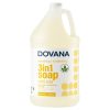 DOVANA Soap, Body Wash, Bubble Bath, Shampoo | Coconut and Lemon | ONE Gallon
