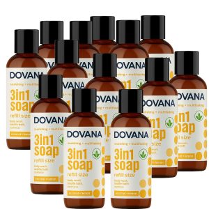 DOVANA Soap, Body Wash, Bubble Bath, Shampoo | Coconut and Lemon