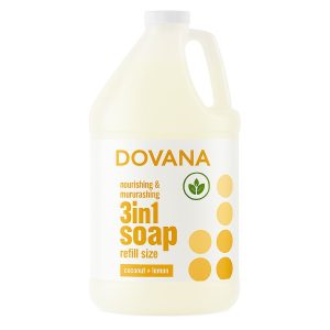 DOVANA Soap, Body Wash, Bubble Bath, Shampoo | Coconut and Lemon
