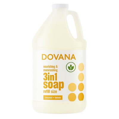 DOVANA Soap, Body Wash, Bubble Bath, Shampoo | Coconut and Lemon