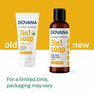 DOVANA Soap, Body Wash, Bubble Bath, Shampoo | Coconut and Lemon