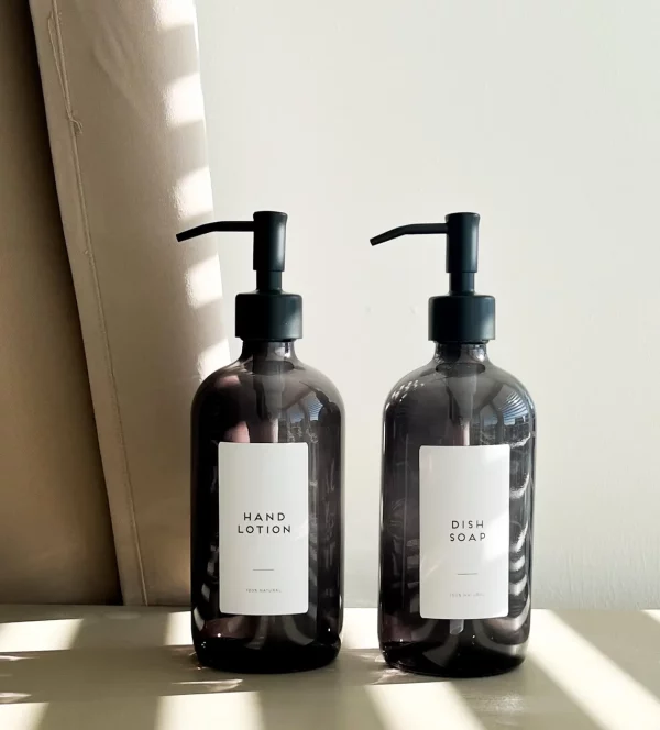 Soap Dispenser with Custom Label