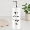 White Stainless Steel Bottle with Pump
